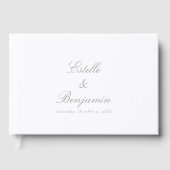 Elegant Calligraphy Couples Wedding Guest Book Gastenboek (Voorkant)
