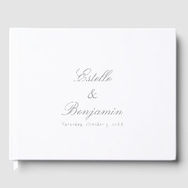 Elegant Calligraphy Couples Wedding Guest Book Gastenboek