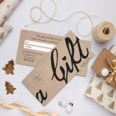 Elegant Calligraphy Custom Kraft Cadeaucertificaat