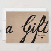 Elegant Calligraphy Custom Kraft Cadeaucertificaat (Voorkant)