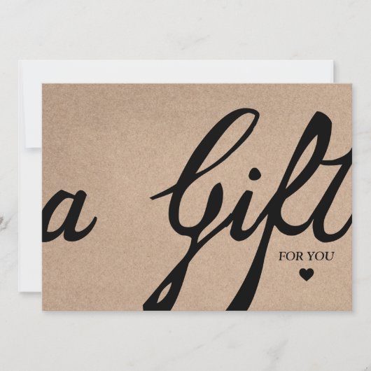 Elegant Calligraphy Custom Kraft Cadeaucertificaat