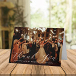 Elegant Calligraphy Custom Wedding Photo Bedankkaart<br><div class="desc">Zeg dank je in stijl met deze elegante en zeer trendy trouwfoto bedankt je kaarten. Het ontwerp is gemakkelijk te personaliseren met je eigen foto en formulering en je familie en vrienden zullen opgewonden zijn als ze deze geweldige dankbaarheid krijgen.</div>