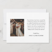 Elegant Calligraphy Custom Wedding Photo Bedankkaart (Achterkant)