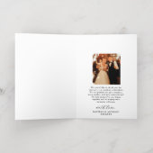Elegant Calligraphy Custom Wedding Photo Hartelijk Folie Wenskaart (Binnenlaag)