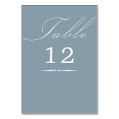 Elegant Calligraphy Dusty Blue Wedding Kaart (Achterkant)
