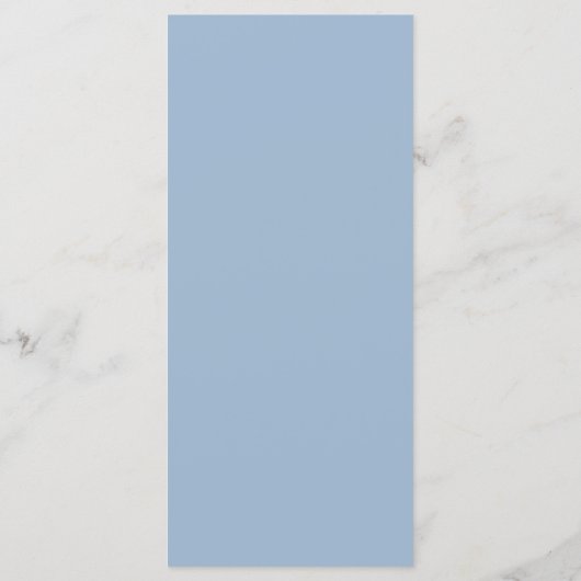 Elegant Calligraphy Dusty Blue Wedding Menu (Achterkant)