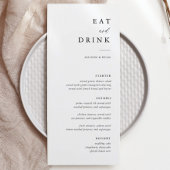Elegant Calligraphy Eat and Drink Wedding Menus Menu