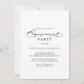 Elegant Calligraphy Engagement Party Kaart (Voorkant)