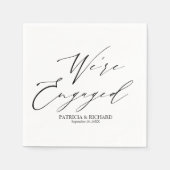 Elegant Calligraphy Engagement Party Servet (Voorkant)
