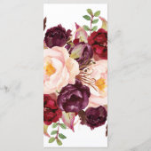 Elegant Calligraphy Faded Floral Dinner Menu Kaart (Achterkant)