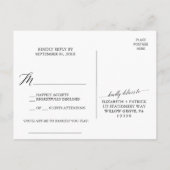 Elegant Calligraphy Faded Floral Song Request RSVP Uitnodiging Briefkaart (Achterkant)