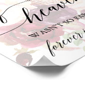 Elegant Calligraphy Faded Floral Wedding Memorial Poster (Hoek)