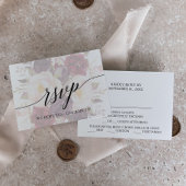Elegant Calligraphy Floral Menu Choice RSVP Card