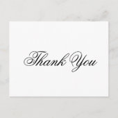 Elegant Calligraphy Formal Wedding Bedankt Briefkaart (Voorkant)