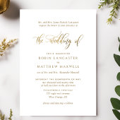 Elegant Calligraphy Formal Wedding Kaart