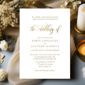 Elegant Calligraphy Formal Wedding Kaart