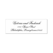 Elegant Calligraphy Formal Wedding Return Address Zelfinktende Stempel (Design)
