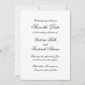 Elegant Calligraphy Formal Wedding Save The Date (Voorkant)