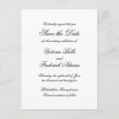 Elegant Calligraphy Formal Wedding Save the Date Aankondigingskaart (Voorkant)