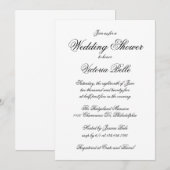 Elegant Calligraphy Formal Wedding Shower Kaart (Voorkant / Achterkant)