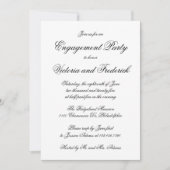 Elegant Calligraphy Formele Engagement Party Kaart (Voorkant)