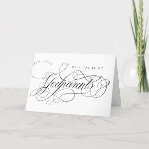 Elegant Calligraphy Godouders Voorstel Kaart