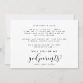 Elegant calligraphy Godparent proposal card Kaart (Voorkant)