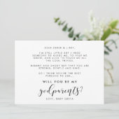 Elegant calligraphy Godparent proposal card Kaart (Staand voorkant)