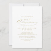 Elegant Calligraphy Gold 50th Wedding Jubileum Kaart (Voorkant)