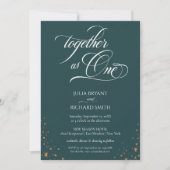 Elegant Calligraphy Gold Confetti minimalist Kaart (Voorkant)