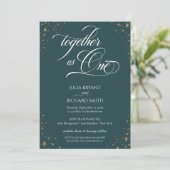 Elegant Calligraphy Gold Confetti minimalist Uitno Kaart (Staand voorkant)