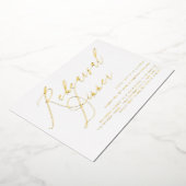 Elegant Calligraphy Gold Foil repesal Dinner Folie Uitnodiging (Gedraaid)