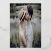 Elegant Calligraphy Gold Foil repesal Dinner Folie Uitnodiging (Achterkant)