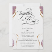 Elegant Calligraphy Gold Glitter Amethyst Moderne  Kaart (Voorkant)