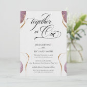 Elegant Calligraphy Gold Glitter Amethyst Moderne  Kaart (Staand voorkant)