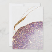 Elegant Calligraphy Gold Glitter Amethyst Moderne  Kaart (Achterkant)