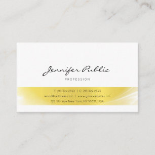 Elegant Calligraphy Gold Luxury Trendy Plain Chic Visitekaartje
