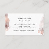 Elegant Calligraphy Gold Professional Beauty Salon Visitekaartje (Achterkant)