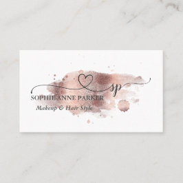 Elegant Calligraphy Gold Professional Beauty Salon Visitekaartje