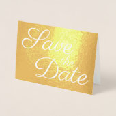 Elegant Calligraphy Gold Save the Date Folie Kaarten (Voorkant)