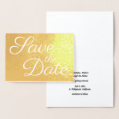 Elegant Calligraphy Gold Save the Date Folie Kaarten (Display)