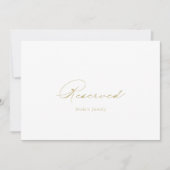 Elegant Calligraphy Gold Wedding Reserved Sign (Voorkant)