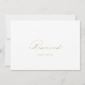 Elegant Calligraphy Gold Wedding Reserved Sign (Achterkant)