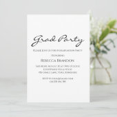 Elegant Calligraphy Graduation Party Invitation Kaart (Staand voorkant)