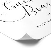 Elegant Calligraphy Guest Board Wedding Sign Poster (Hoek)