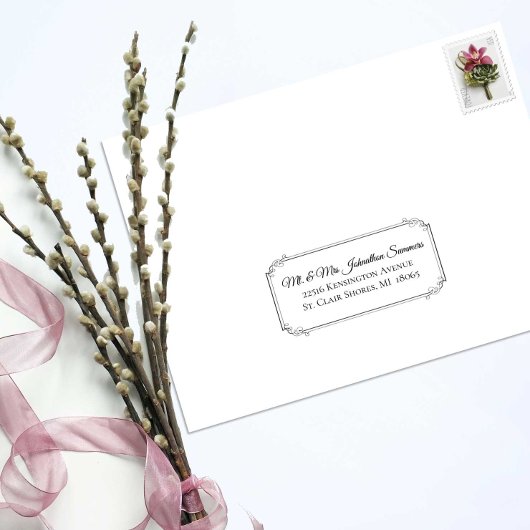 Elegant Calligraphy Guest List Mailing Labels