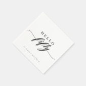 Elegant Calligraphy Hello 50 Birthday Personalized Servet (Hoek)