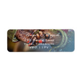Elegant Calligraphy Henna Indian Wedding Address Etiket (Voorkant)
