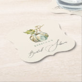 Elegant Calligraphy Herfst Pumpkin Vrijgezellenfee Kartonnen Onderzetters (Gekanteld)