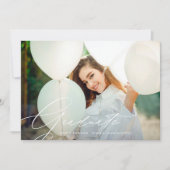 Elegant Calligraphy High School 2 Foto afstuderen Aankondiging (Voorkant)